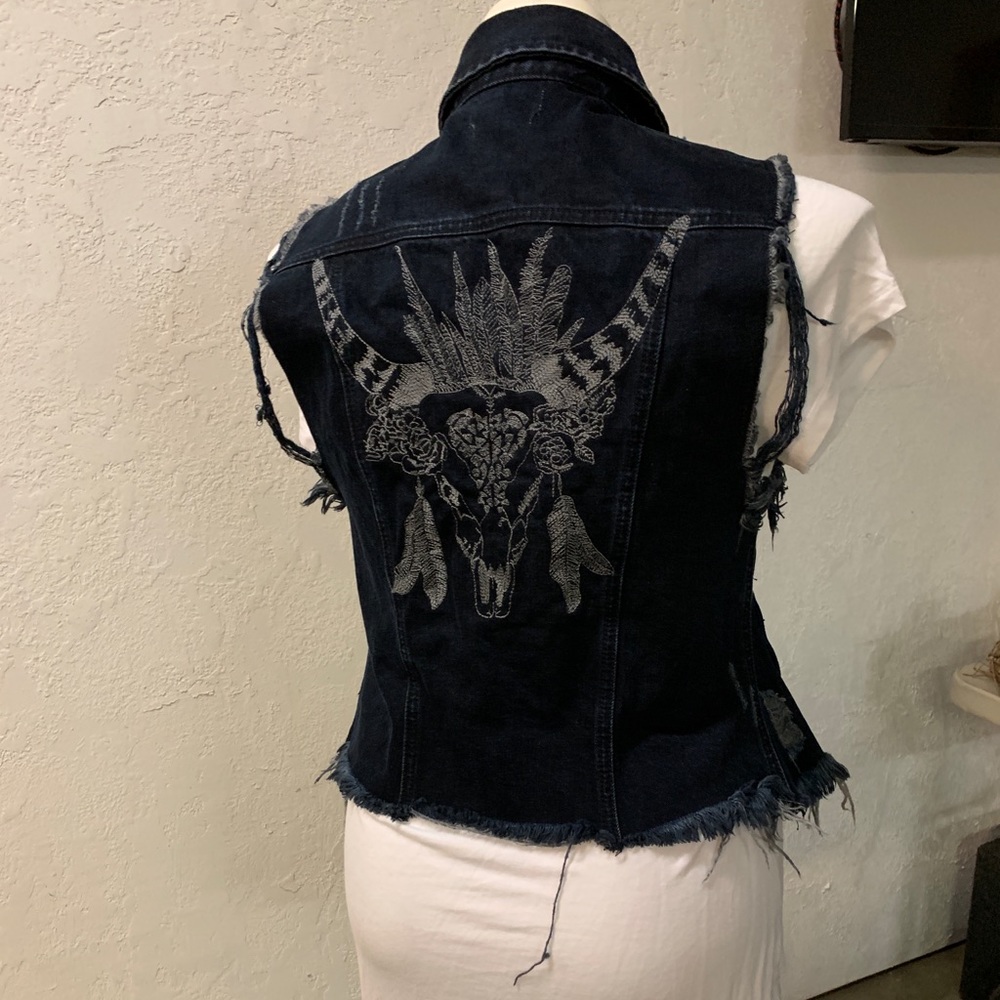 Show me your MuMu Denim Embroidered Vest